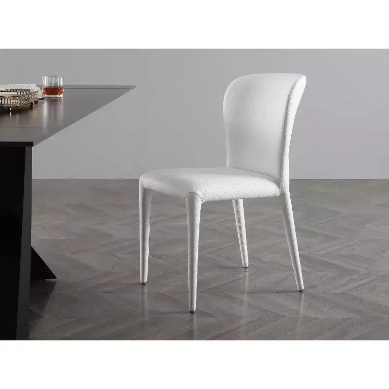 HomeStock Set di 2 Sedie da Pranzo in Similpelle Nera da 33 pollici per una Sedia d'Accento Moderna e confortevoli riunioni di famiglia