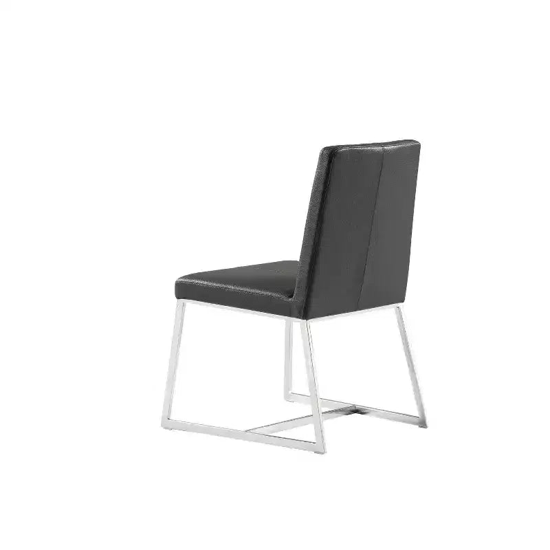 HomeStock Sedia da pranzo in similpelle bianca da 35 pollici, set da 1, per un design elegante, confortevole e moderno
