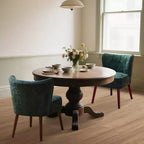 Sedia da pranzo Accent con gambe in legno imbottite, senza braccioli per sala da pranzo, camera da letto, soggiorno
