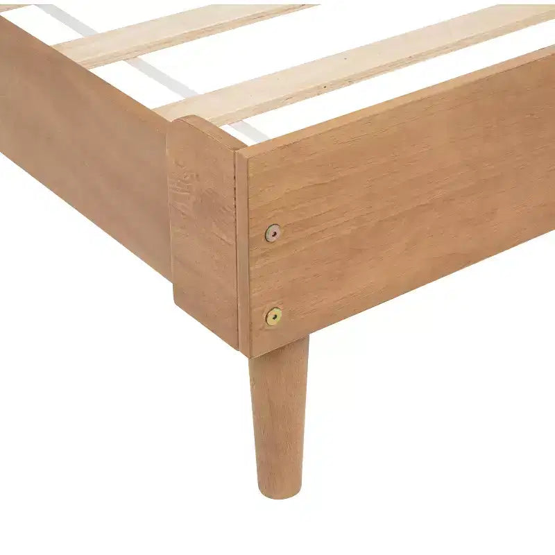 GDFStudio Letto in legno Ophelia Farmhouse con testiera imbottita