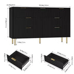 Cassettiera a 7 cassetti scanalati COZONY, mobile contenitore moderno in legno, mobili per camera da letto, soggiorno e corridoio