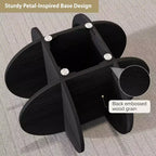 Tavolino da caffè in vetro, tavolino rotondo con struttura geometrica in metallo, tavolino da caffè moderno e minimalista per decorazioni