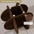 Tavolino da caffè in vetro, tavolino rotondo con struttura geometrica in metallo, tavolino da caffè moderno e minimalista per decorazioni