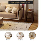 Tavolino a 2 livelli con ripiano, tavolino laterale per soggiorno, camera da letto o ingresso, comodino in stile rustico con montaggio facile