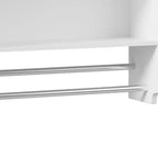 VECELO Mobiletto da bagno, mobiletto pensile con 2 ante e 1 ripiano aperto, bianco
