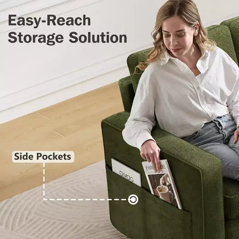 Divano Letto Trasformabile Dyonery 81, Divano Estraibile 2 in 1 con Chaise Longue Reversibile con Contenitore