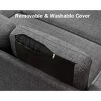 Divano Letto Trasformabile Dyonery 81, Divano Estraibile 2 in 1 con Chaise Longue Reversibile con Contenitore