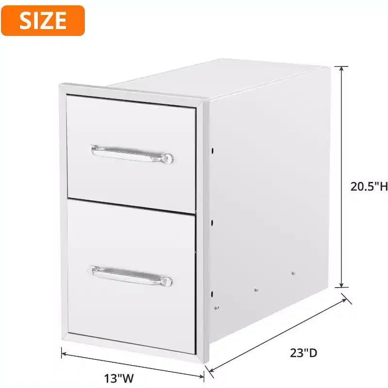 COZONY Cassetti per Cucina da Esterno con Porta Rotolo di Carta, Contenitore per Barbecue in Acciaio Inossidabile, Cassetti di Accesso per Stazione Multi-Grill