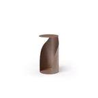 HomeStock Tavolino rotondo con piano in metallo color oro, altezza 45 pollici, 1 pezzo