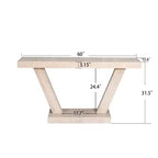 Okak 60IN Tavolo Consolle Vintage a 2 Livelli in Impiallacciatura di Legno Massello, Tavolo d'Ingresso con Gambe Robuste e Base Spessa, Tavolo da Corridoio per Soggiorno