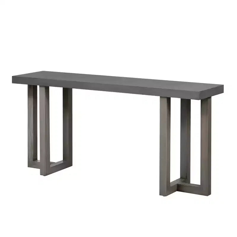 Okak 63IN Consolle Moderna con Gambe in Legno Massello, Elegante Tavolo da Ingresso con Piano Spesso, Tavolo da Corridoio per Soggiorno, Camera da Letto