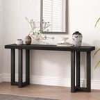 Okak 63IN Consolle Moderna con Gambe in Legno Massello, Elegante Tavolo da Ingresso con Piano Spesso, Tavolo da Corridoio per Soggiorno, Camera da Letto