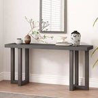 Okak 63IN Consolle Moderna con Gambe in Legno Massello, Elegante Tavolo da Ingresso con Piano Spesso, Tavolo da Corridoio per Soggiorno, Camera da Letto