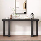 Okak 63IN Modern Console Table with Solid Wood Legs, Elegent Entryway Table with Thick Tabletop, Hallway Table for Living Room, Bedroom
