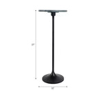 Elegante tavolino, tavolino da appoggio o comodino piccolo per l'arredamento della stanza - Tavolino da bevande sottile in metallo con piano in marmo e base a tromba