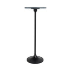 Elegante tavolino, tavolino da appoggio o comodino piccolo per l'arredamento della stanza - Tavolino da bevande sottile in metallo con piano in marmo e base a tromba