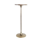 Elegante tavolino, tavolino da appoggio o comodino piccolo per l'arredamento della stanza - Tavolino da bevande sottile in metallo con piano in marmo e base a tromba
