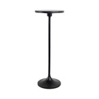 Elegante tavolino, tavolino da appoggio o comodino piccolo per l'arredamento della stanza - Tavolino da bevande sottile in metallo con piano in marmo e base a tromba