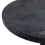 Elegante tavolino, tavolino da appoggio o comodino piccolo per l'arredamento della stanza - Tavolino da bevande sottile in metallo con piano in marmo e base a tromba