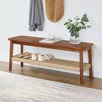 Panca in legno di acacia Alaterre Calais da 122 cm, colore castagno