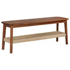Panca in legno di acacia Alaterre Calais da 122 cm, colore castagno
