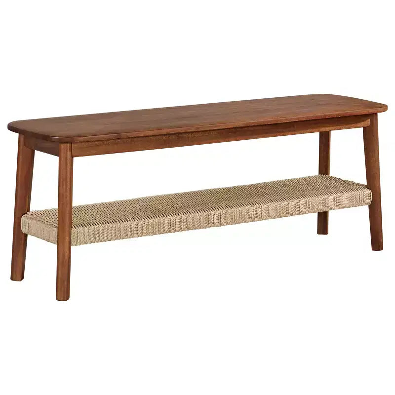 Panca in legno di acacia Alaterre Calais da 122 cm, colore castagno