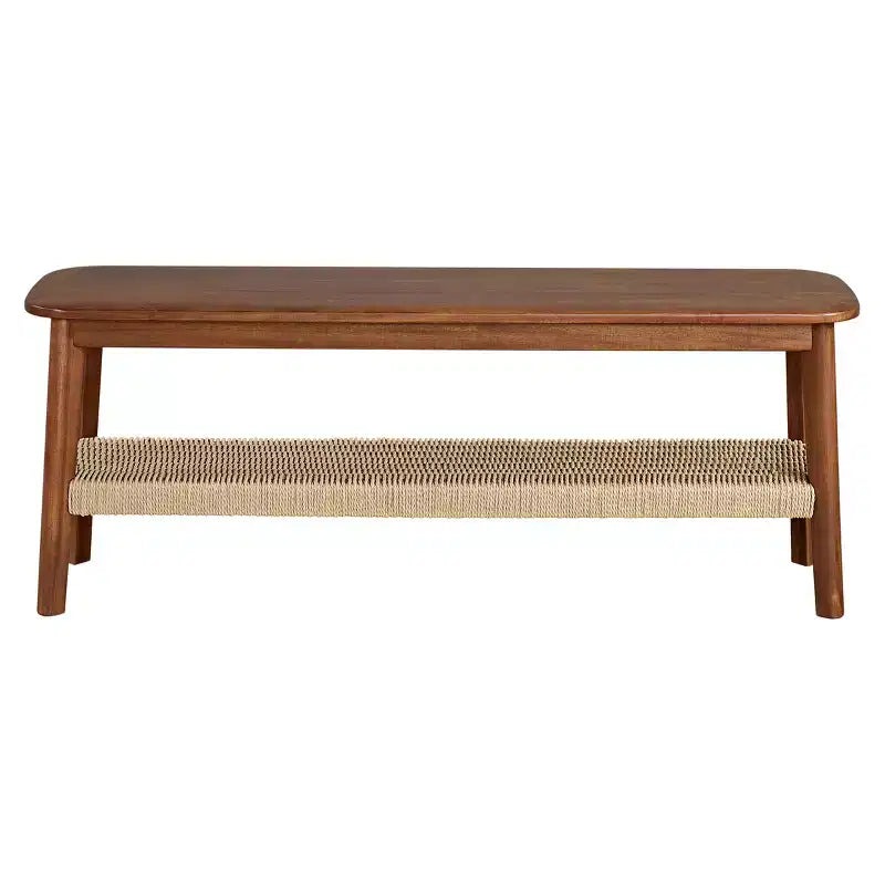 Panca in legno di acacia Alaterre Calais da 122 cm, colore castagno
