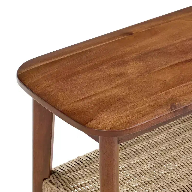 Panca in legno di acacia Alaterre Calais da 122 cm, colore castagno