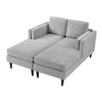 GDFStudio Ellen Chaise longue moderna in ciniglia da 53,5 pollici