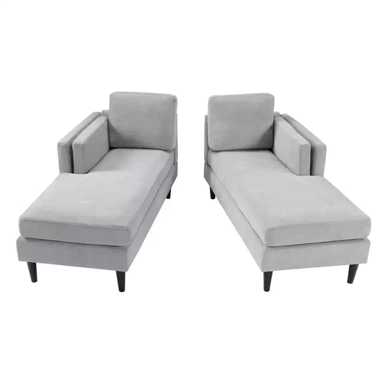 GDFStudio Ellen Chaise longue moderna in ciniglia da 53,5 pollici