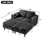 GDFStudio Ellen Chaise longue moderna in ciniglia da 53,5 pollici