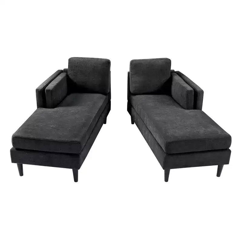 GDFStudio Ellen Chaise longue moderna in ciniglia da 53,5 pollici