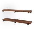 RESTORE Autumn Brown 36 in. Shelves with Straight Brackets by Pipe Decor
