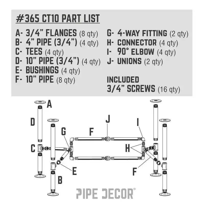 Tavolino Loop di PIPE DECOR