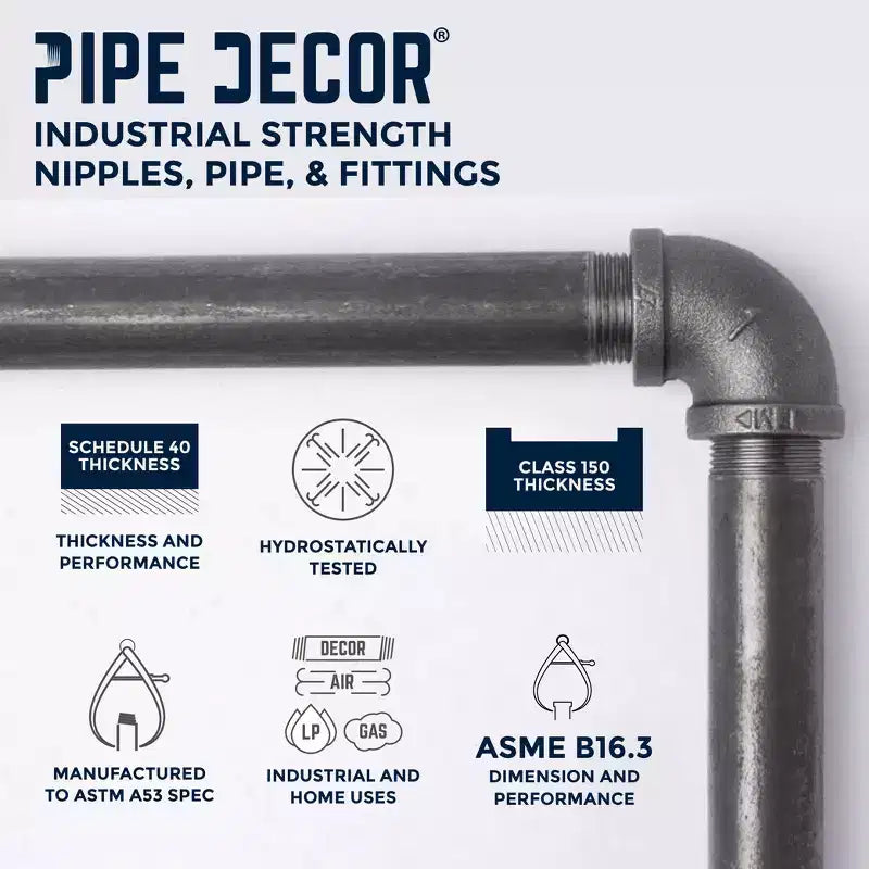 Scaffale a parete a 4 ripiani di PIPE DECOR