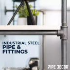 Scaffale a parete a 4 ripiani di PIPE DECOR