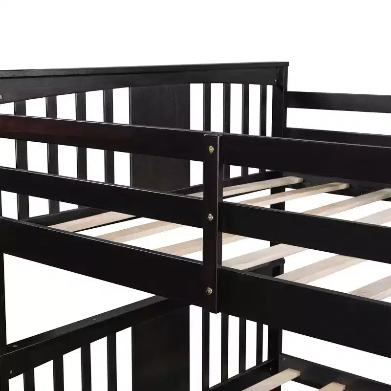 Letto a Castello Completo su Completo con Cassetti, Struttura per Letto a Castello in Legno di Dimensione Completa per Bambini Adolescenti Adulti, Convertibile in 2 Letti