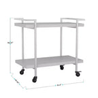 Carrello porta stampante e schedario a 2 ripiani Martha Stewart Liam con struttura in metallo