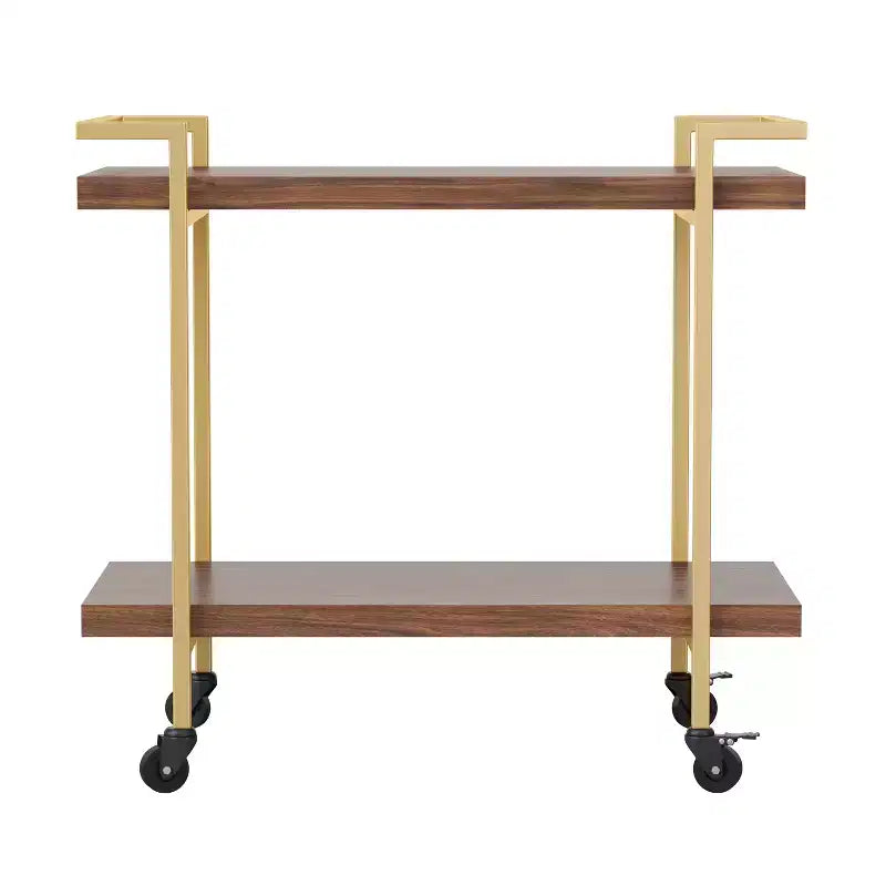 Carrello porta stampante e schedario a 2 ripiani Martha Stewart Liam con struttura in metallo