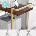 Carrello porta stampante e schedario a 2 ripiani Martha Stewart Liam con struttura in metallo