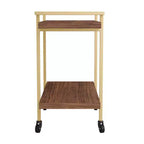 Carrello porta stampante e schedario a 2 ripiani Martha Stewart Liam con struttura in metallo