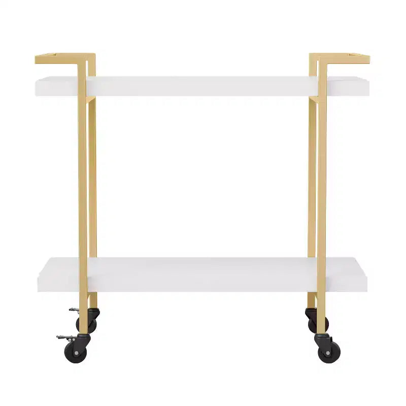 Carrello porta stampante e schedario a 2 ripiani Martha Stewart Liam con struttura in metallo