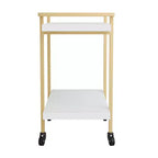 Carrello porta stampante e schedario a 2 ripiani Martha Stewart Liam con struttura in metallo