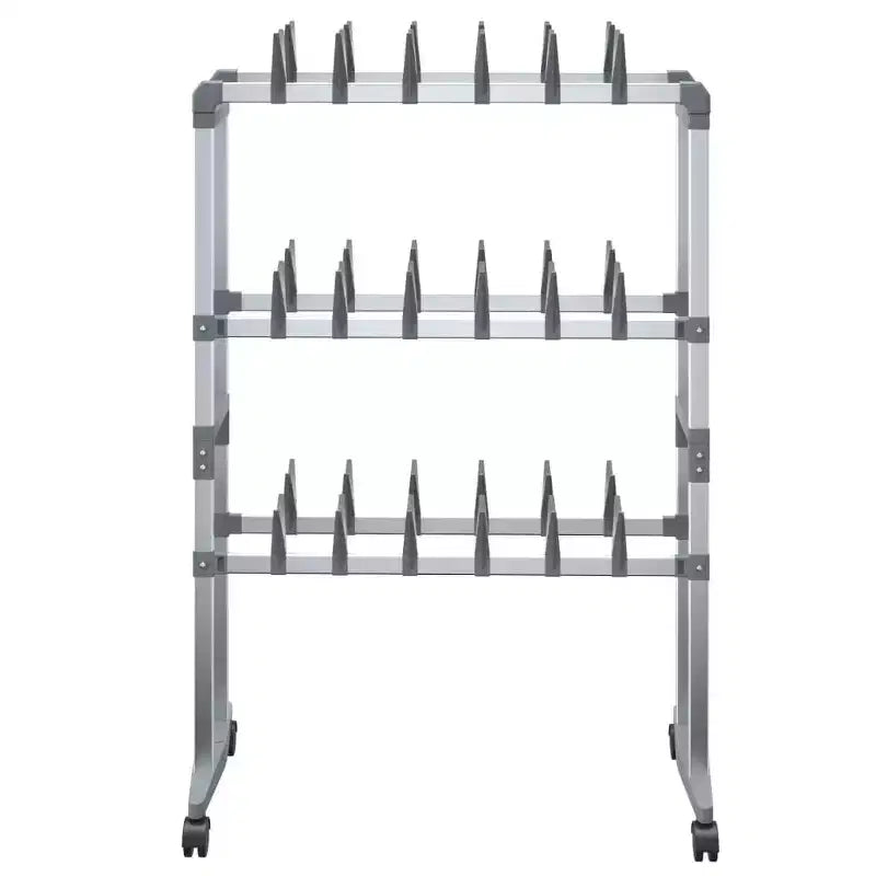 vidaXL Scarpiera con Ruote Argento 26x10.6x39.4