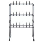 vidaXL Scarpiera con Ruote Argento 26x10.6x39.4