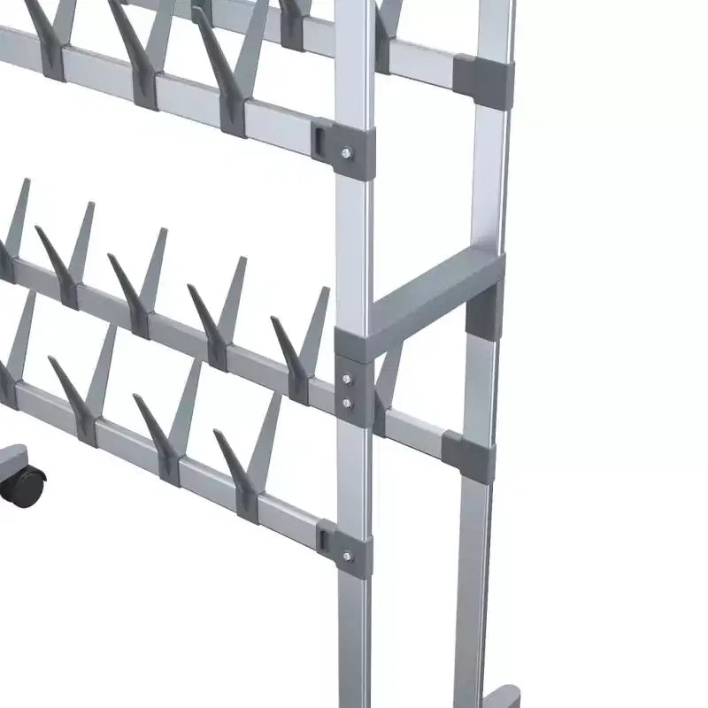 vidaXL Scarpiera con Ruote Argento 26x10.6x39.4