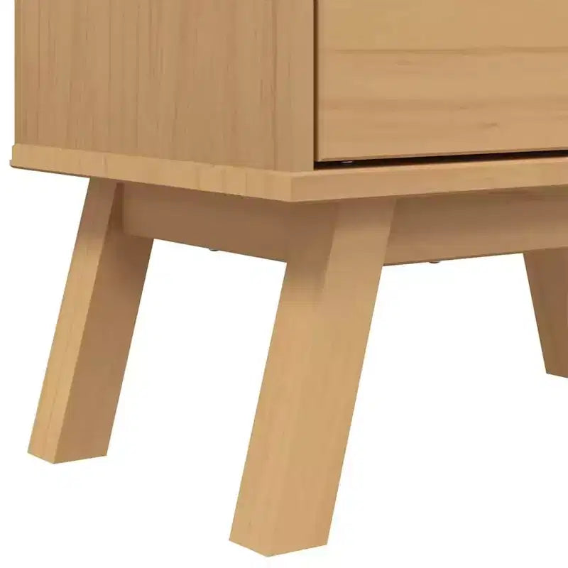 vidaXL Scarpiera in legno massello di pino con finitura a cera, legno ingegnerizzato