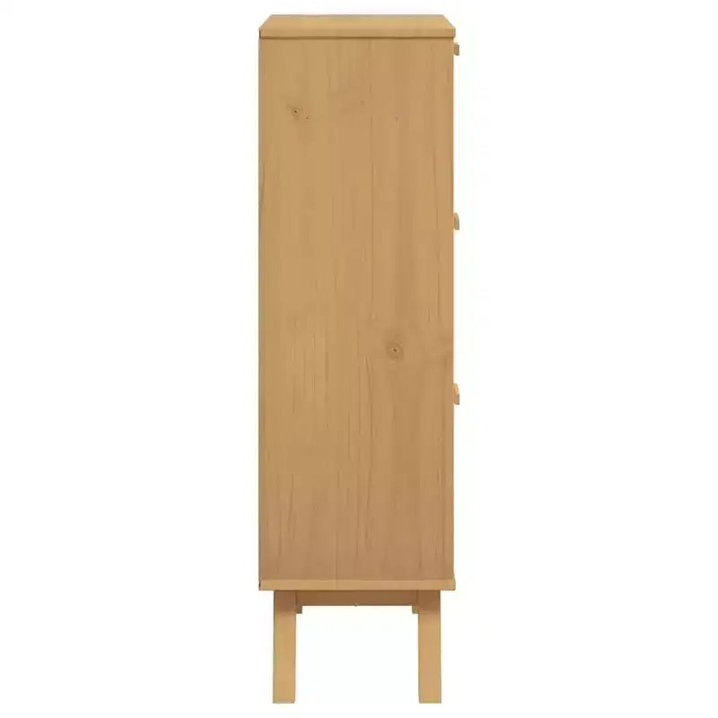 vidaXL Scarpiera in legno massello di pino con finitura a cera, legno ingegnerizzato