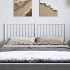 vidaXL Testiera in Metallo da 90 cm per Letti Matrimoniali, Testiera Resistente in Acciaio per Camera da Letto Moderna Minimalista, Montaggio Semplice, Bianca