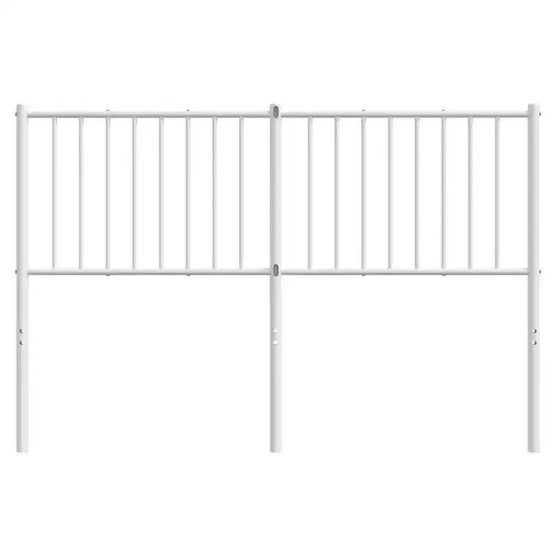 vidaXL Testiera in Metallo da 90 cm per Letti Matrimoniali, Testiera Resistente in Acciaio per Camera da Letto Moderna Minimalista, Montaggio Semplice, Bianca